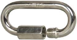 Campbell - Zinc Plated Carbon Steel Quick Link - 1/4" Diameter, 880 Lb Load Limit - Top Tool & Supply