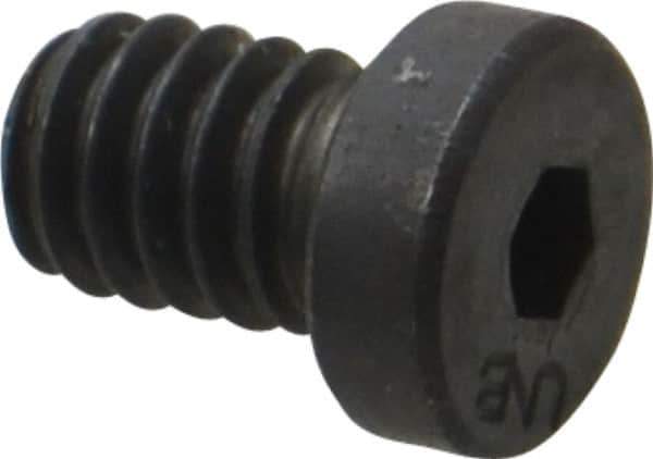 Unbrako - 1/4-20 UNC Hex Socket Drive, Low Socket Cap Screw - Alloy Steel, Black Oxide Finish, 3/8" Length Under Head - Top Tool & Supply