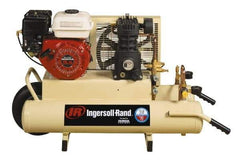 Ingersoll-Rand - 5.5 HP Stationary Gas Air Compressor - Honda Engine, Horizontal Configuration, Twin 8 Gallon, 11.8 CFM, 135 Max psi - Top Tool & Supply