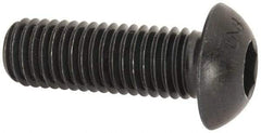 Unbrako - M12x1.75 Metric Coarse Hex Socket Drive, Button Screw - Alloy Steel, Black Oxide Finish, 35mm Length Under Head - Top Tool & Supply