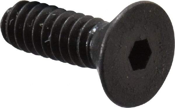 Unbrako - #4-40 UNC Hex Socket Drive, 82° Flat Screw - Alloy Steel, Black Oxide Finish, 3/8" OAL - Top Tool & Supply