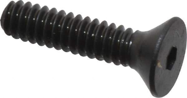 Unbrako - #4-40 UNC Hex Socket Drive, 82° Flat Screw - Alloy Steel, Black Oxide Finish, 1/2" OAL - Top Tool & Supply