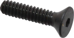 Unbrako - #4-40 UNC Hex Socket Drive, 82° Flat Screw - Alloy Steel, Black Oxide Finish, 1/2" OAL - Top Tool & Supply