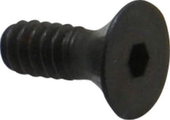 Unbrako - #6-32 UNC Hex Socket Drive, 82° Flat Screw - Alloy Steel, Black Oxide Finish, 3/8" OAL - Top Tool & Supply