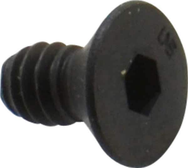 Unbrako - #10-24 UNC Hex Socket Drive, 82° Flat Screw - Alloy Steel, Black Oxide Finish, 3/8" OAL - Top Tool & Supply