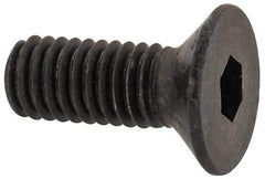 Unbrako - M3x0.50 Metric Coarse Hex Socket Drive, 90 to 92° Flat Screw - Grade 12.9 Alloy Steel, Black Oxide Finish, 8mm OAL - Top Tool & Supply