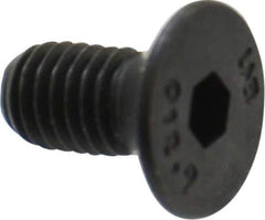 Unbrako - M5x0.80 Metric Coarse Hex Socket Drive, 90 to 92° Flat Screw - Grade 12.9 Alloy Steel, Black Oxide Finish, 10mm OAL - Top Tool & Supply