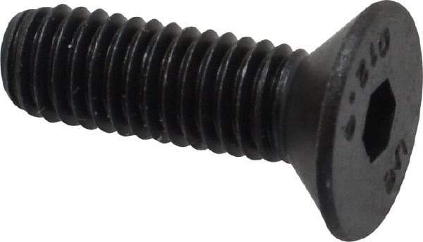 Unbrako - M5x0.80 Metric Coarse Hex Socket Drive, 90 to 92° Flat Screw - Grade 12.9 Alloy Steel, Black Oxide Finish, 16mm OAL - Top Tool & Supply