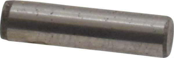 Unbrako - 1/8" Diam x 1/2" Pin Length Grade 8 Alloy Steel Oversized Dowel Pin - C 60 (Surface) & C 50-58 Hardness, 1,845 Lb Breaking Strength, 1 Beveled & 1 Rounded End - Top Tool & Supply