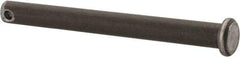 Made in USA - 1/4" Pin Diam, 2-1/2" OAL, Standard Clevis Pin - 3/32" Hole, 2-13/32" Usable Length, Uncoated Steel - Top Tool & Supply