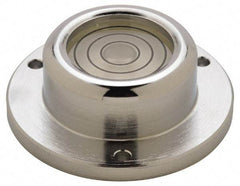 Geier & Bluhm, Inc. - 1-3/4 Inch Base Diameter x 0.63 Inch Overall Height, 3 Circles, Brass Bull's Eye Circular Level - 0.3 Inch Vial Diameter, 13/16 Inch Inner Diameter, 0.12 Inch Mounting Hole Diameter, 30 min Sensitivity, -40 to 150°F - Top Tool & Supply