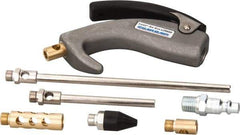 Guardair - 7 Piece Laser Palm Switch Air Gun Kit - 1/4 Inlet, 120 Max psi, Aluminum Hose - Top Tool & Supply