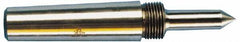 Riten - 1/2" Head Diam, Carbide-Tipped Steel Long Point Solid Dead Center - 3MT Morse Taper, 1/2" Point Diam, 2" Point Length, 2-5/8" OAL - Top Tool & Supply