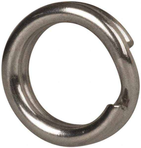 Made in USA - 0.15" ID, 0.22" OD, 0.054" Thick, Split Ring - Grade 2 Spring Steel, Zinc-Plated Finish - Top Tool & Supply