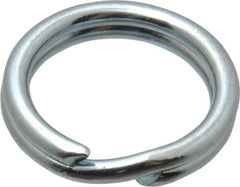 Made in USA - 0.328" ID, 0.43" OD, 0.074" Thick, Split Ring - Grade 2 Spring Steel, Zinc-Plated Finish - Top Tool & Supply