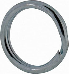 Made in USA - 0.382" ID, 0.484" OD, 0.074" Thick, Split Ring - Grade 2 Spring Steel, Zinc-Plated Finish - Top Tool & Supply