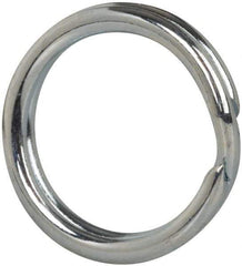 Made in USA - 0.428" ID, 0.542" OD, 0.083" Thick, Split Ring - Grade 2 Spring Steel, Zinc-Plated Finish - Top Tool & Supply