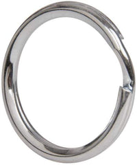 Made in USA - 0.802" ID, 0.97" OD, 0.11" Thick, Split Ring - Grade 2 Spring Steel, Zinc-Plated Finish - Top Tool & Supply