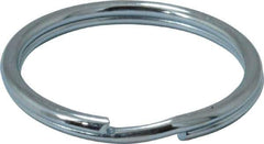 Made in USA - 1.264" ID, 1.48" OD, 0.142" Thick, Split Ring - Grade 2 Spring Steel, Zinc-Plated Finish - Top Tool & Supply