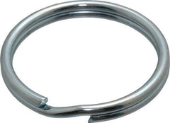 Made in USA - 1.396" ID, 1.64" OD, 0.168" Thick, Split Ring - Grade 2 Spring Steel, Zinc-Plated Finish - Top Tool & Supply