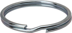 Made in USA - 1.635" ID, 1.865" OD, 0.175" Thick, Split Ring - Grade 2 Spring Steel, Zinc-Plated Finish - Top Tool & Supply