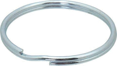 Made in USA - 2.016" ID, 2.24" OD, 0.18" Thick, Split Ring - Grade 2 Spring Steel, Zinc-Plated Finish - Top Tool & Supply