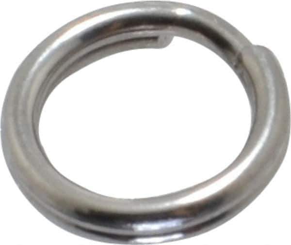 Made in USA - 0.212" ID, 0.292" OD, 0.062" Thick, Split Ring - 18-8 Stainless Steel, Natural Finish - Top Tool & Supply