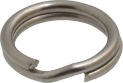 Made in USA - 0.28" ID, 0.38" OD, 0.074" Thick, Split Ring - 18-8 Stainless Steel, Natural Finish - Top Tool & Supply