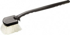 Harper Brush - 2-1/4" Bristle Length, Nylon Utility Scrub Brush - 3-1/2" x 3-1/2" Long x 3" Wide Head, 20" OAL, Easy Grip Handle, Black, Polypropylene Block - Top Tool & Supply