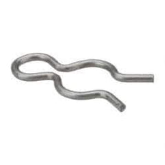 Made in USA - 7/32" Groove, 5/8" Long, Stainless Steel Hair Pin Clip - 0.033" Clip Diam, 1/4" Shaft Diam, Grade 18-8 - Top Tool & Supply