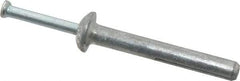 Powers Fasteners - 1/4" Diam, 1/4" Drill, 2" OAL, 2-5/8" Min Embedment Hammer Drive Concrete Anchor - Steel (Drive Pin)/Zamac Alloy (Body), Zinc-Plated Finish, Mushroom Head - Top Tool & Supply