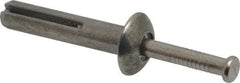 Powers Fasteners - 1/4" Diam, 1/4" Drill, 1-1/4" OAL, 7/8" Min Embedment Hammer Drive Concrete Anchor - Stainless Steel (Drive Pin)/Zamac Alloy (Body), Zinc-Plated Finish, Mushroom Head - Top Tool & Supply