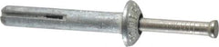 Powers Fasteners - 1/4" Diam, 1/4" Drill, 1-1/2" OAL, 1-1/8" Min Embedment Hammer Drive Concrete Anchor - Stainless Steel (Drive Pin)/Zamac Alloy (Body), Zinc-Plated Finish, Mushroom Head - Top Tool & Supply