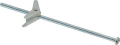 Powers Fasteners - 1/8" Screw, 1/8" Diam, 4" Long, Toggle Bolt Drywall & Hollow Wall Anchor - 3/8" Drill, Zinc Plated, Steel, Grade Zamac 7, Use in Drywall & Wallboard - Top Tool & Supply