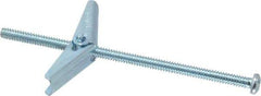 Powers Fasteners - 3/16" Screw, 3/16" Diam, 4" Long, Toggle Bolt Drywall & Hollow Wall Anchor - 1/2" Drill, Zinc Plated, Steel, Grade Zamac 7, Use in Drywall & Wallboard - Top Tool & Supply