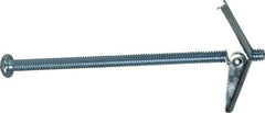 Powers Fasteners - 1/4" Screw, 1/4" Diam, 5" Long, Toggle Bolt Drywall & Hollow Wall Anchor - 5/8" Drill, Zinc Plated, Steel, Grade Zamac 7, Use in Drywall & Wallboard - Top Tool & Supply