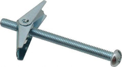 Powers Fasteners - 5/16" Screw, 5/16" Diam, 4" Long, Toggle Bolt Drywall & Hollow Wall Anchor - 7/8" Drill, Zinc Plated, Steel, Grade Zamac 7, Use in Drywall & Wallboard - Top Tool & Supply