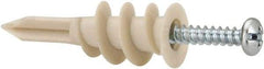 Powers Fasteners - #8 Screw, 9/16" Diam, 1-11/16" Long, 3/8 to 1" Thick, Self Drilling Drywall & Hollow Wall Anchor - Nylon, Use in Wallboard - Top Tool & Supply