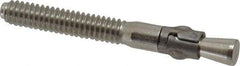 Powers Fasteners - 1/4" Diam, 1/4" Drill, 2-1/4" OAL, 7/8" Min Embedment Wedge Expansion Concrete Anchor - 304 Stainless Steel, Hex Nut Head, Hex Drive, 1-1/4" Thread Length - Top Tool & Supply