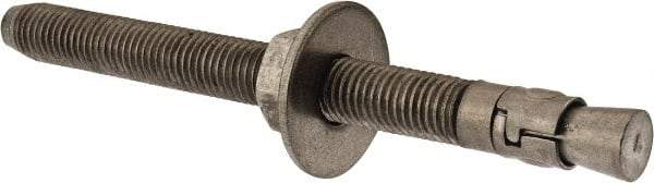 Powers Fasteners - 3/4" Diam, 3/4" Drill, 8-1/2" OAL, 1-1/8" Min Embedment Wedge Expansion Concrete Anchor - 304 Stainless Steel, Hex Nut Head, Hex Drive, 6-5/8" Thread Length - Top Tool & Supply