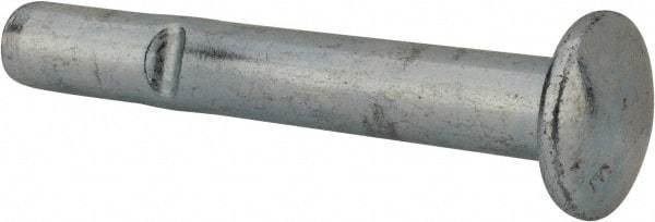 Powers Fasteners - 1/2" Diam, 1/2" Drill, 3-1/2" OAL, Split-Drive Concrete Anchor - Grade 8.2 Steel, Zinc-Plated Finish, Mushroom Head - Top Tool & Supply