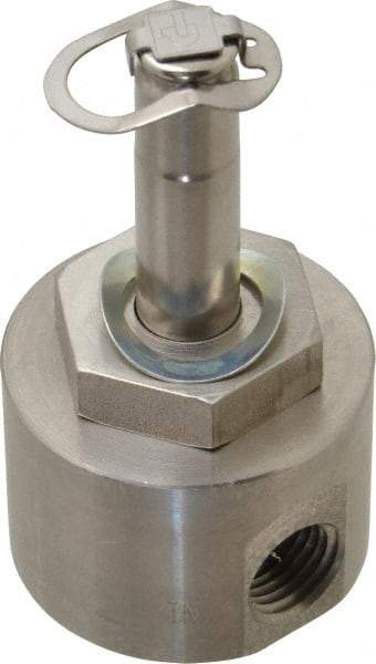 Parker - 1/4" Port, Two Way, Direct Acting, Stainless Steel Solenoid Valve - Normally Closed, 750 Max PSI, NBR Seal - Top Tool & Supply