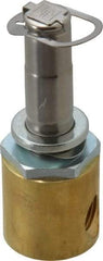 Parker - 1/4" Port, Two Way, Direct Acting, Brass Solenoid Valve - Normally Open, 130 Max PSI, NBR Seal - Top Tool & Supply