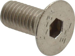 Value Collection - M5x0.80 Metric Coarse Hex Socket Drive, 90° Flat Screw - Grade 18-8 Stainless Steel, Fully Threaded, 12mm OAL - Top Tool & Supply