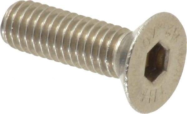 Value Collection - M6x1.00 Metric Coarse Hex Socket Drive, 90° Flat Screw - Grade 18-8 Stainless Steel, Fully Threaded, 20mm OAL - Top Tool & Supply