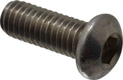 Value Collection - M6x1.00 Metric Coarse Hex Socket Drive, Button Screw - Grade 18-8 Stainless Steel, Fully Threaded, 16mm Length Under Head - Top Tool & Supply