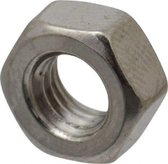 Value Collection - M6x1.00 Stainless Steel Right Hand Hex Nut - 10mm Across Flats, 5mm High, Uncoated - Top Tool & Supply