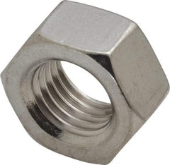 Value Collection - M20x2.50 Stainless Steel Right Hand Hex Nut - 30mm Across Flats, 16mm High, Uncoated - Top Tool & Supply