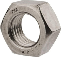 Value Collection - M24x3.00 Stainless Steel Right Hand Hex Nut - 36mm Across Flats, 19mm High, Uncoated - Top Tool & Supply