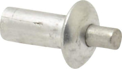 Made in USA - Universal Head Aluminum Alloy Drive Blind Rivet - Stainless Steel Mandrel, 0.172" to 3/16" Grip, 1/4" Head Diam, 0.128" to 0.14" Hole Diam, 0.281" Length Under Head, 1/8" Body Diam - Top Tool & Supply